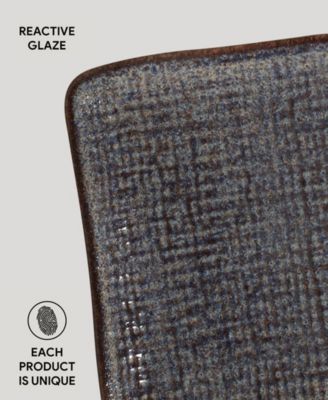 7" Stoneware Rectangular Juta Platters, Set of 4