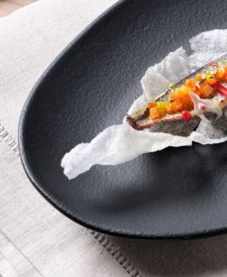 Stoneware Oval Dessert Plates, Set of 6