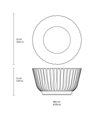 Stoneware Linhas Ramekins, Set of 6