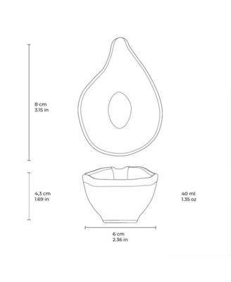 Stoneware Teardrops, Set of 6