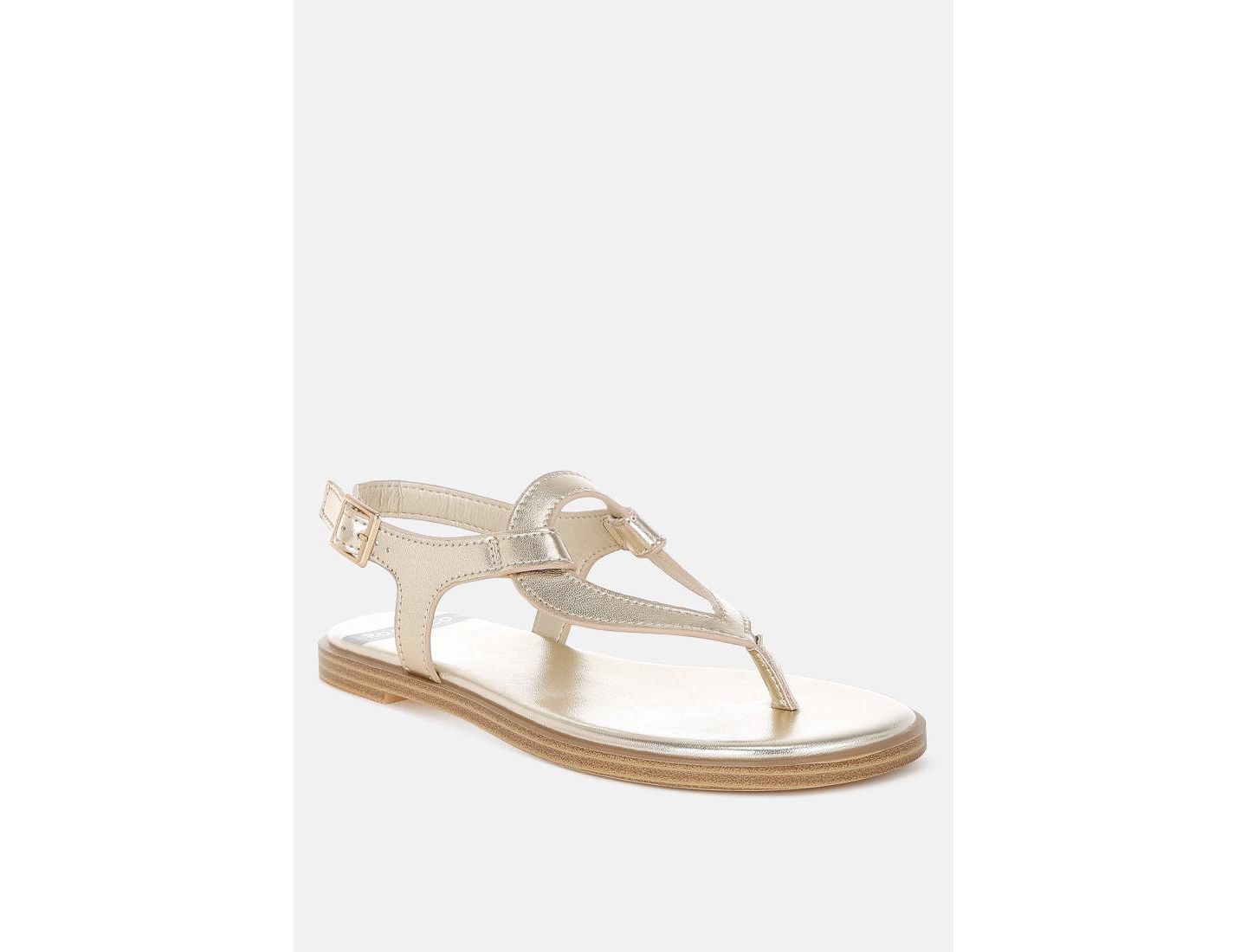 Женские балетки Rag & Co Zorad Metallic Genuine Leather, цвет: Золотой металлик кожаный — фото 5