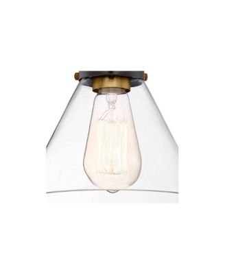 Burke Industrial Modern Wall Light Sconces Set of 2  Hardwire LED Clear Glass for Bedroom Bathroom Home