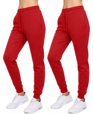 Women's Loose Fit Fleece-Lined Jogger Sweatpants-2 Pack