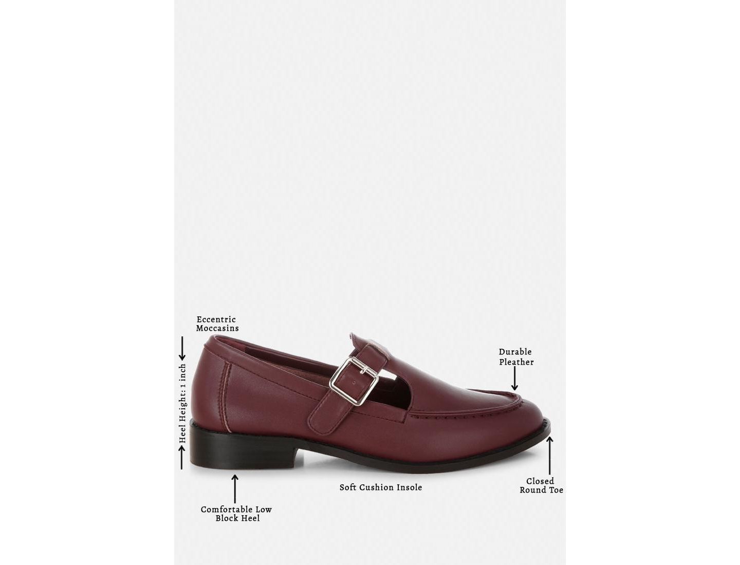 Женские туфли Rag & Co Tesoro Low Heel Mary Jane, цвет: Средний красный — фото 7