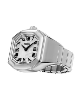 Women's Harlow Watch Ring Two-Hand Stainless Steel Ring Watch 15mm