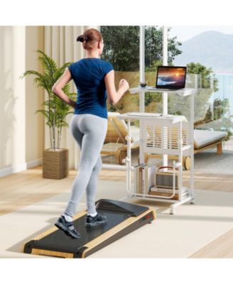 Height Adjustable Mobile Computer Desk, 27-38.5 in