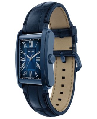 Men's Carraway Three-Hand Navy Croco Leather Watch 30mm