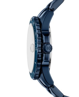 Men's Fossil Blue Dive Three-Hand Navy Stainless Steel Watch 42mm