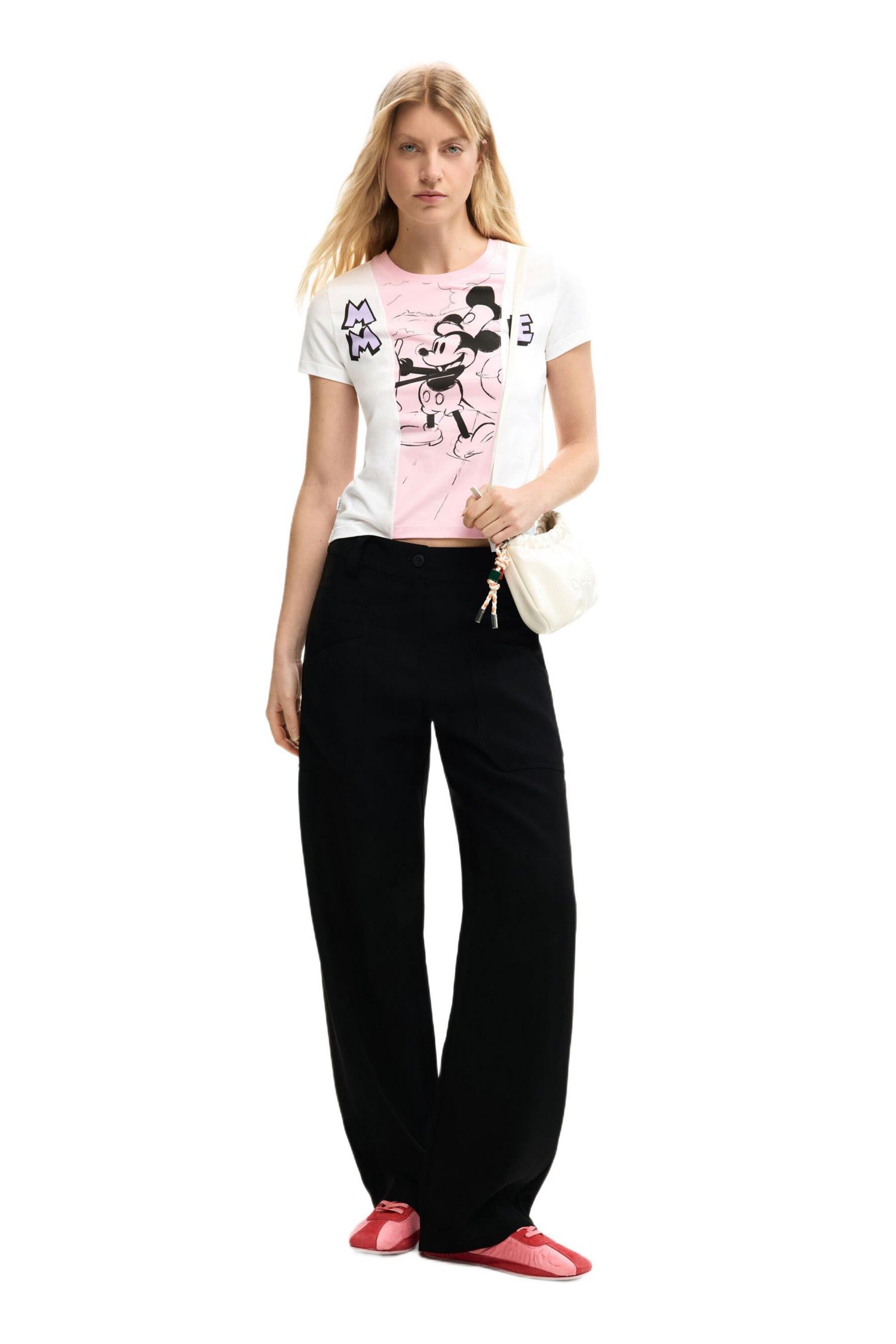 Women's Two-tone Mickey Mouse T-shirt