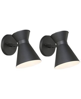 Vance Modern Outdoor Wall Light Fixtures Set of 2 LED  Swivel Head  for Post Exterior Barn Deck House