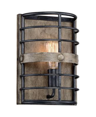 Lexi Rustic Farmhouse Industrial Wall Light Sconce Oil Rubbed Bronze Hardwire 8" Fixture for Bedroom Bathroom Vanity Reading House