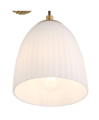 Comfrey 15" High Warm Brass and Fluted Glass Wall Sconce