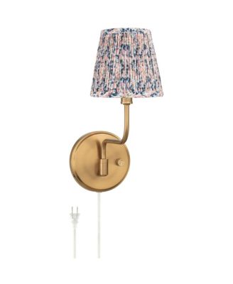 Ophelia 9 1/2"H Warm Brass Plug-In Wall Sconce