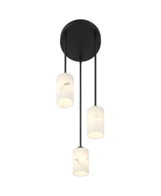 Possini Euro Stoker 12 1/2"W Faux Alabaster 3-Light Pendant