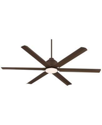 65" Ultra Breeze Bronze LED Ceiling Fan with 24" Rod