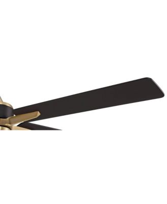 52" Vegas Nights Brass LED Ceiling Fan with 12" Downrod