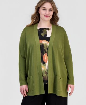 Plus Size Malibu Open-Front Cardigan