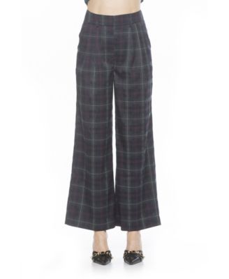Women's Elodie Plaid Wide Leg Pants