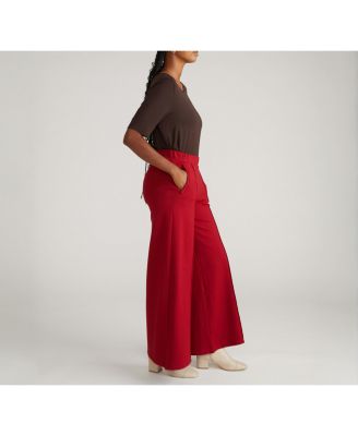 Plus Size Pam Pintuck Wide Leg Ponte Pants