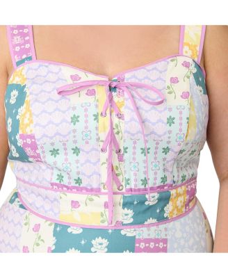 Plus Size Corset Midi Dress