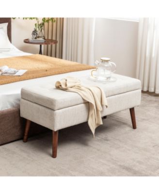 Storage Ottoman Bench for Bedroom End of Bed Bench Foot of Bed Bench Entryway Bench