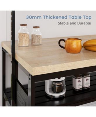 Kitchen Island Bakers Rack 5