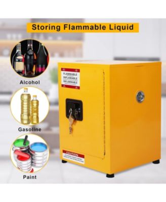 Flammable Liquid Storage Cabinet, Heavy-Duty Adjustable Shelf Safety Cabinet H Multi-Purpose Hazardous Material Cabinet