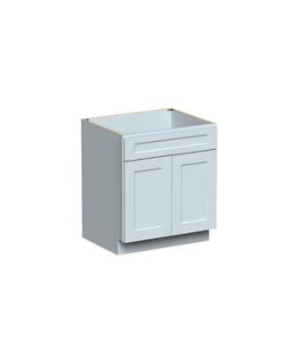 W30" Dove Sink Base Cabinet with Full Overlay HDF Doors and Dovetail Drawer