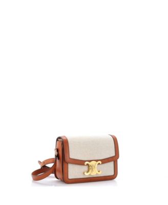 Teen Triomphe Shoulder Bag Canvas with Leather
