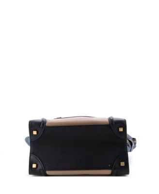 Mini Tricolor Luggage Bag Leather