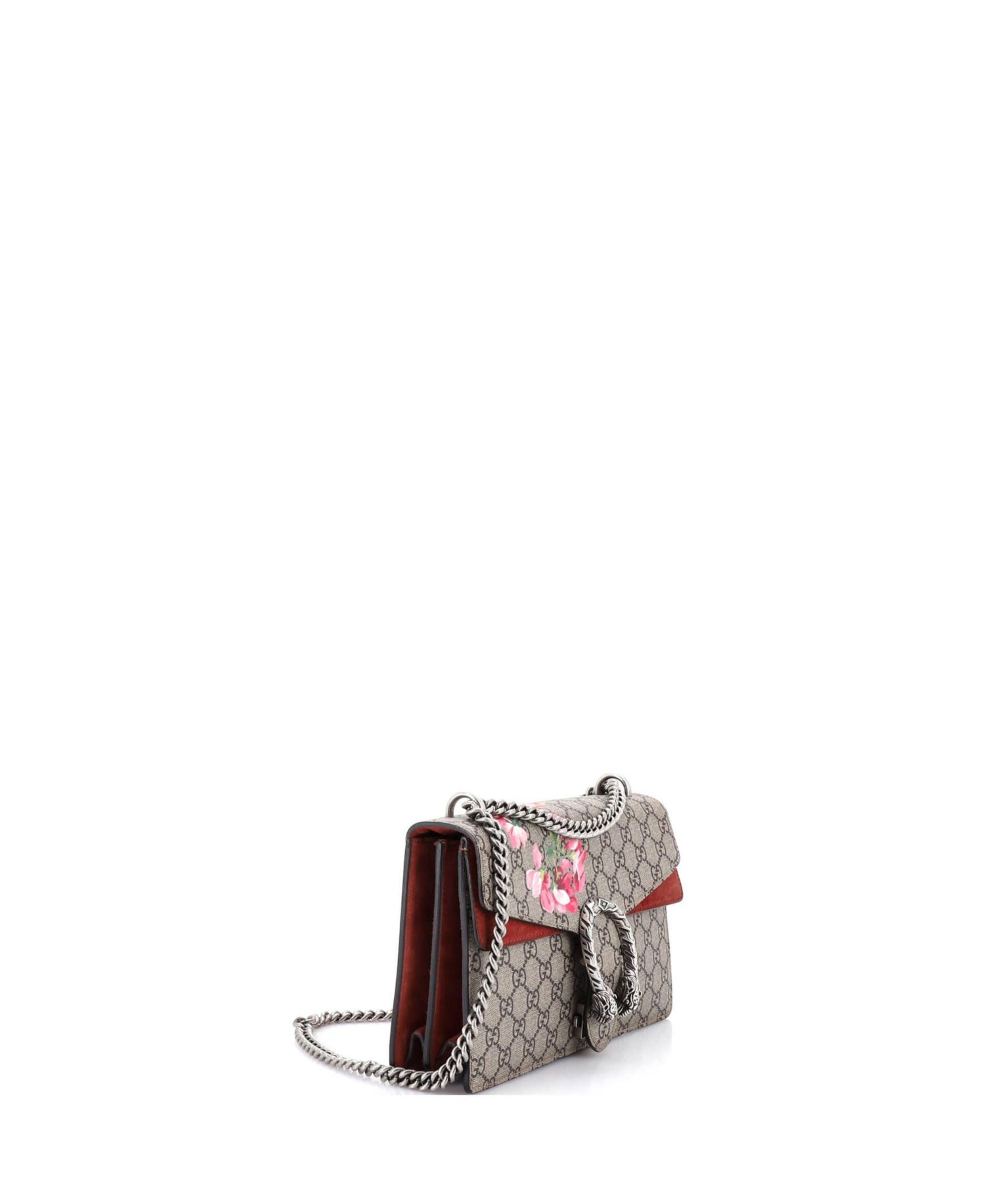 Small Dionysus Bag Blooms Print GG Coated Canvas