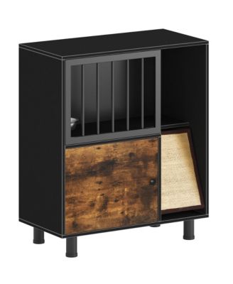 Zeus and Ruta Cat Feeding Station with Scratching Board Locker Storage Vintage Design