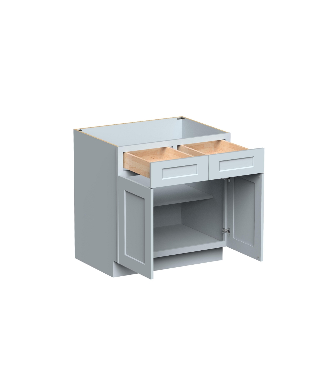 Boyel Living W33" Dove Standard Base Cabinet with Full Overlay Hdf Door and Dovetail Drawer