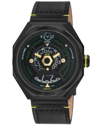 GV2 Men's Stella Solare Swiss Quartz Italian Leather Strap Watch