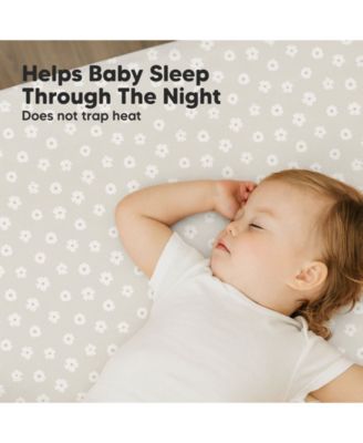 Mini Crib Sheets for Baby Girls, Boys, 2-Pack Soothe Pack and Play Sheets Fitted, Pack N Play Mattress Sheet