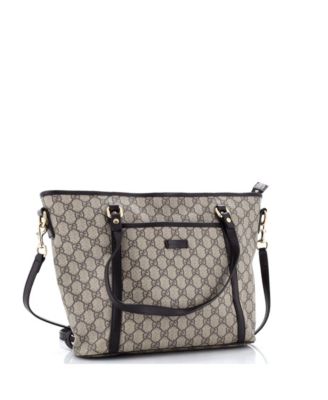 Medium Front Pocket Convertible Tote GG Coated Canvas