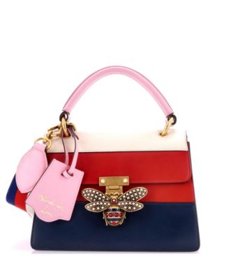 Small Queen Margaret Top Handle Bag Colorblock Leather