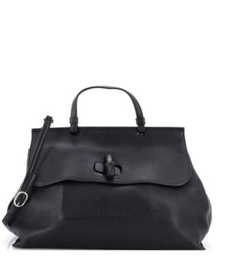 Large Bamboo Daily Top Handle Bag Leather