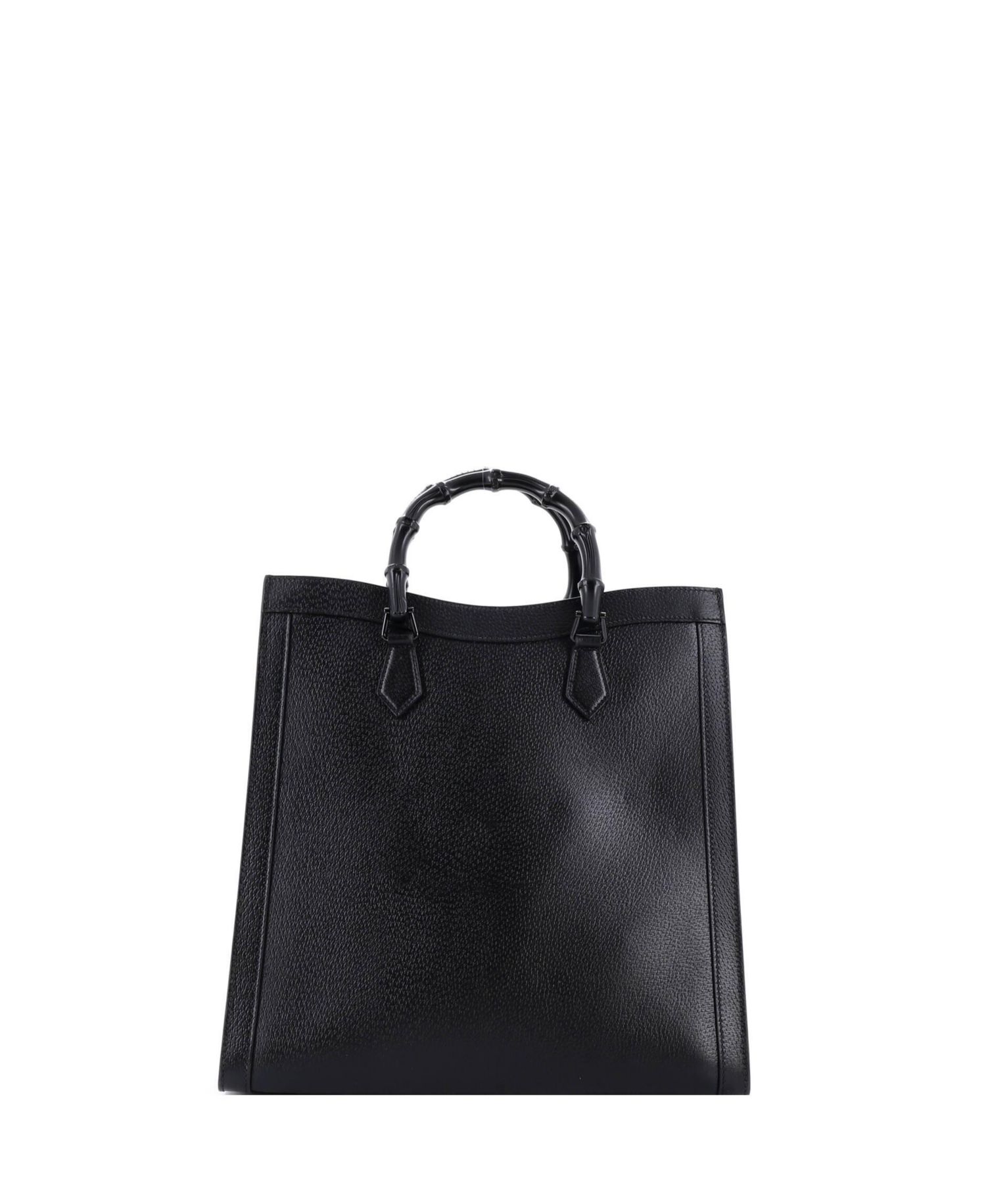 Large Diana NM Bamboo Handle Tote Leather