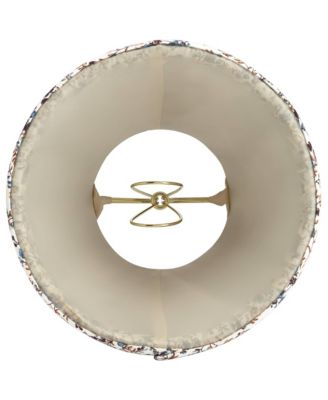 Nelle 3 1/2" Top x 6" Bottom x 5" High x 5" Slant Print Lamp Shade Replacement Set of 6 Cream Floral Clip On Candelabra