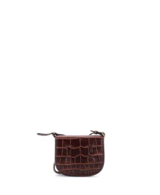 Mini Symmetrical Shoulder Bag Embossed Leather