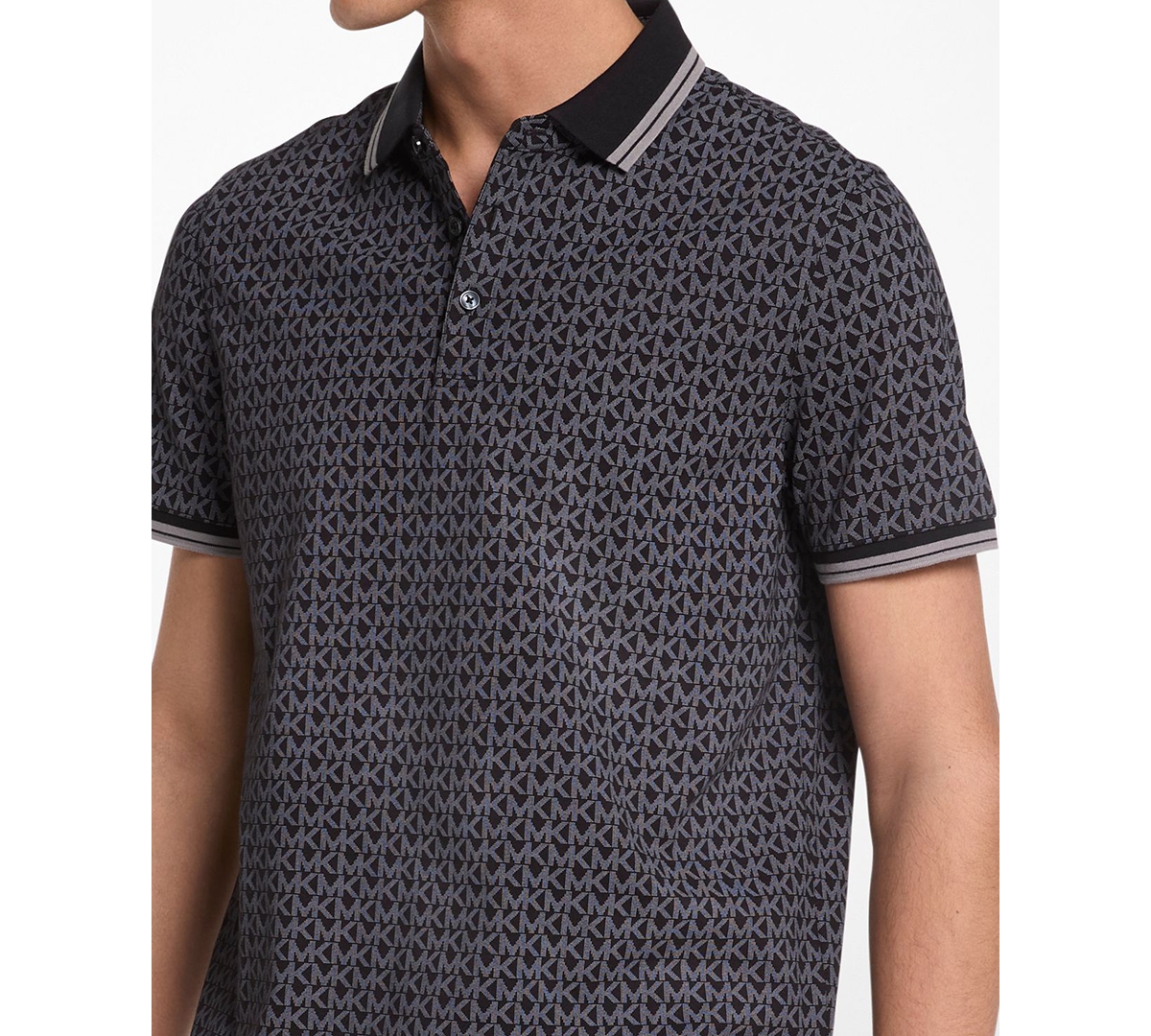 Michael Kors Men's Signature Greenwich Regular Fit Polo Shirt