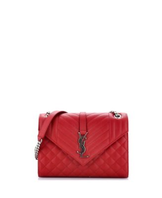Medium Classic Monogram Envelope Satchel Mixed Matelasse Leather