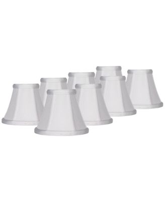 Imperial Shade Set of 8 Empire Chandelier Lamp Shades Small 3" Top x 6" Bottom x 5" High Candelabra Clip-On Fitting