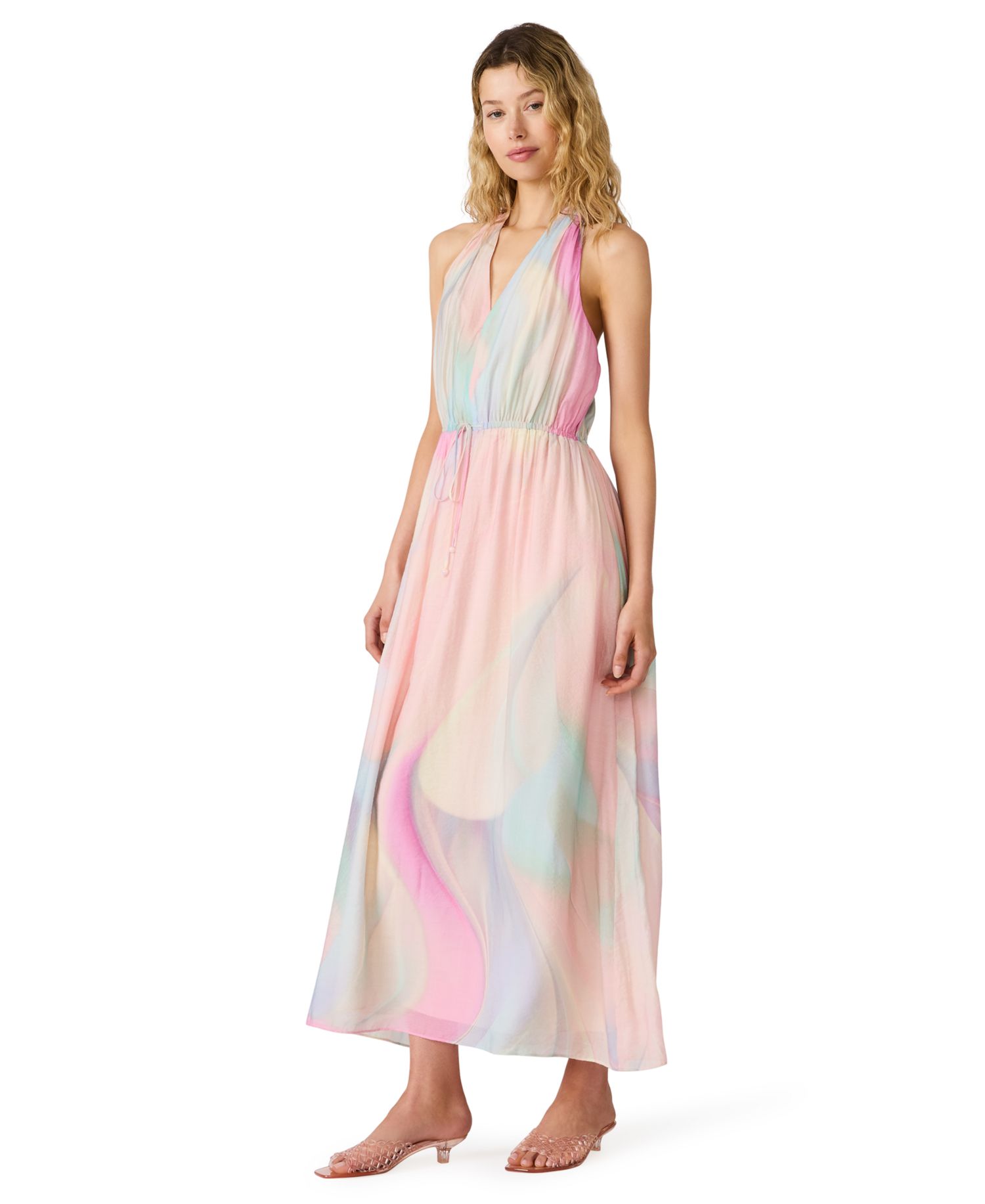 Women's Sleeveless V-Neck Maxi Dress