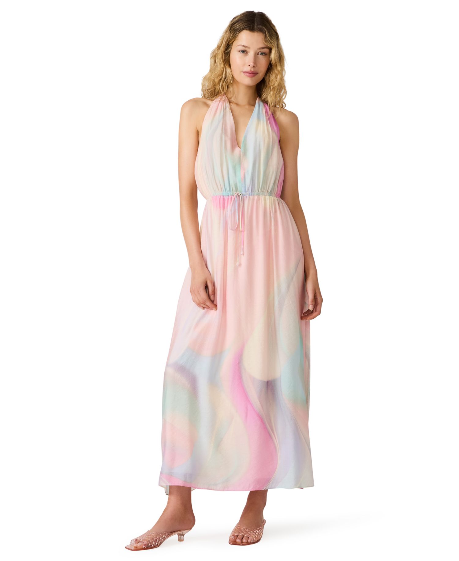 Women's Sleeveless V-Neck Maxi Dress