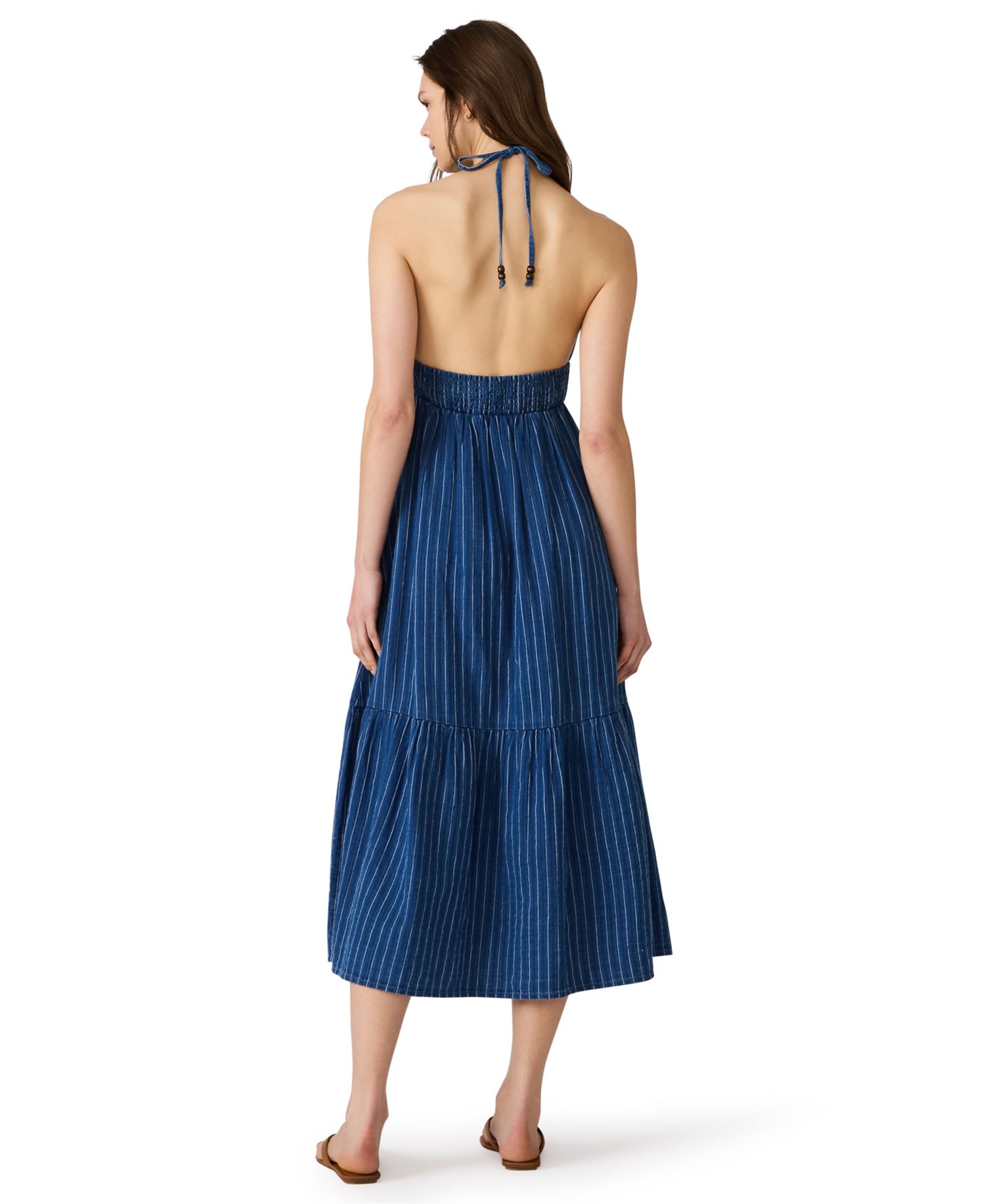 Women's Sleeveless V-Neck Midi Dress