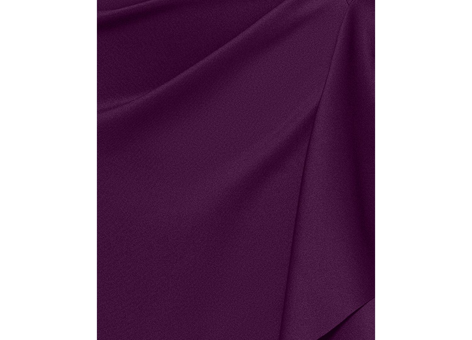 Plus V-Neck Ruffled Side-Slit Scuba Gown