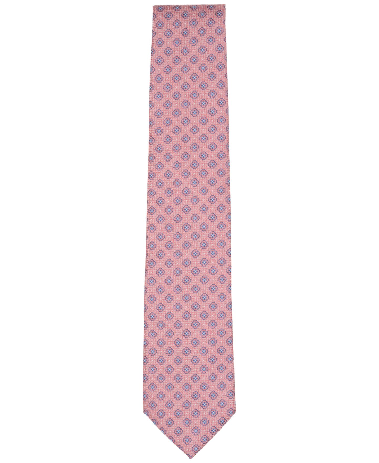 Мужской галстук Club Room Neat Floral Pattern Tie, цвет: Розовый — фото 2