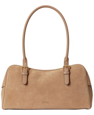 Lauren Ralph Lauren Marcy Large Suede Zip Satchel Bag - Macy's